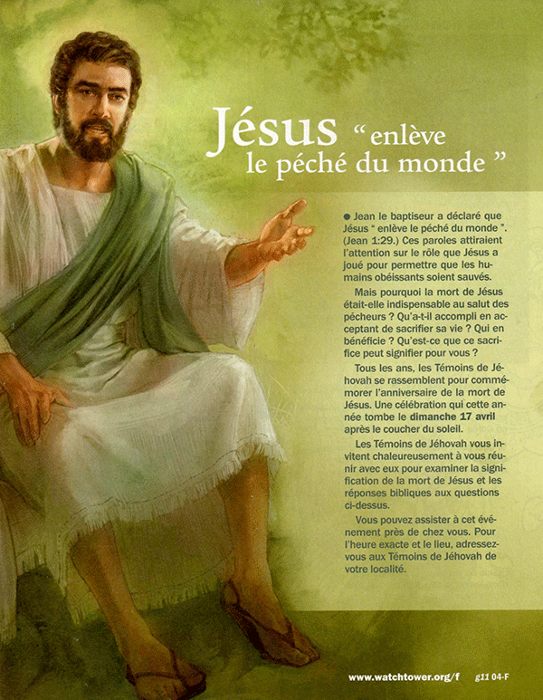 Wachtturm-Untergott Jesus mit erigiertem Penis